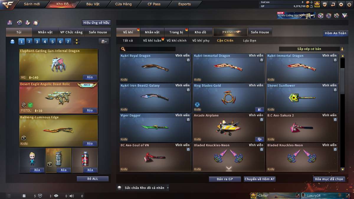 shop acc cf uy tin gia re